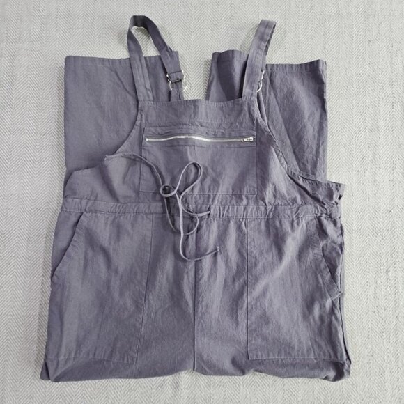 Unbranded Twill Overalls Women's Size S (W42xL25) Y2K Loungewear Drawstring - Picture 4 of 9